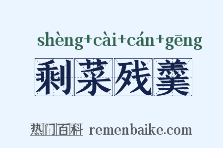 剩菜残羹是什么意思的图片